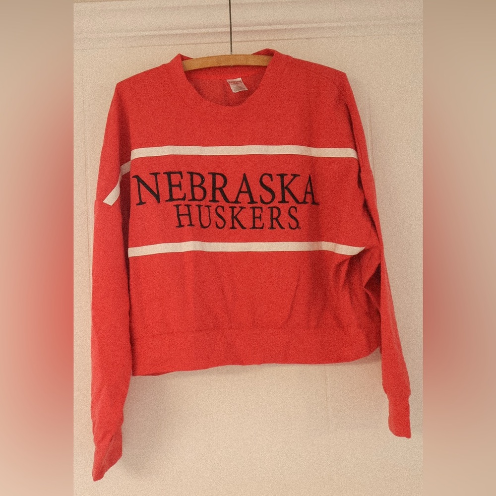 Nebraska Huskers Women's Red Crew Neck Sweater